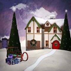 Snow  Charm Photography Scenery Backdrop Christmas Theme Banner YMY-151