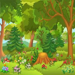 Rich Forest Photography Scenery Backdrop Forest Theme Banner YMY-299
