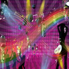 Music Carnival Photography Scenery Backdrop Music Dance Theme Banner YMY-329