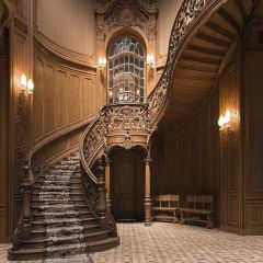 Interior Stairs Photography Scenery Backdrop Indoor Theme Banner YMY-349