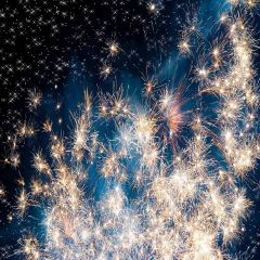 Beautiful Fireworks Photography Scenery Backdrop Starlight Shine Theme Banner YMY-397