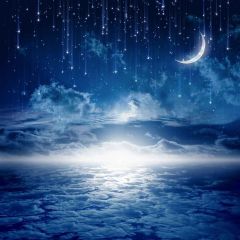 Brilliant Night Sky Photography Scenery Backdrop Night Theme Banner YMY-414