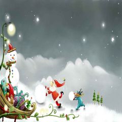 Snow Christmas Photography Scenery Backdrop Christmas Theme Banner YMY-469