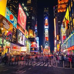 Urban Night Photography Scenery Backdrop Streetscape Theme Banner YMY-498