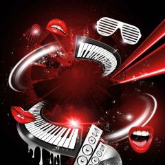 Distinctive Piano Photography Scenery Backdrop Music Dance Theme Banner YMY-593